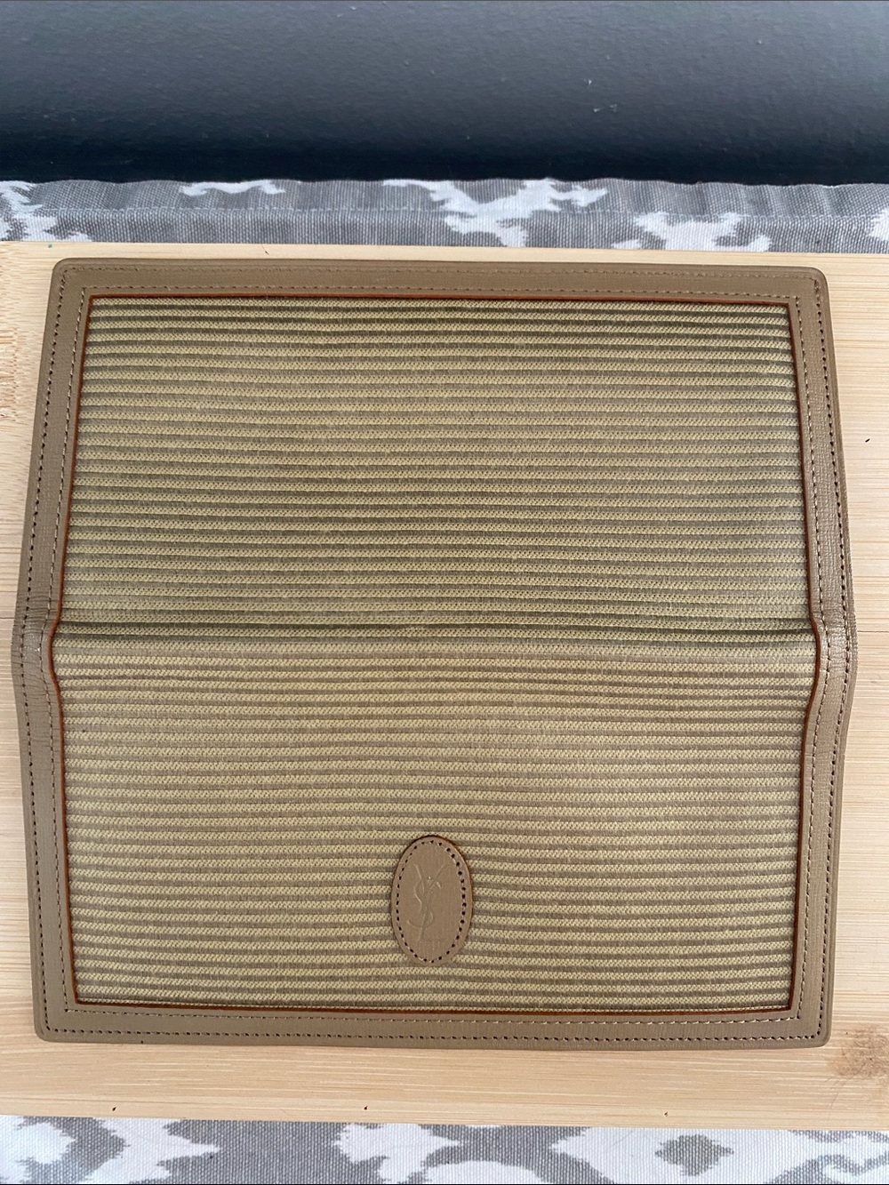 Yves Saint Laurent Beige Canvas with Leather trim Long Wallet - Picture 5 of 12